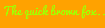 Image with Font Color A2FF00 and Background Color FFA200